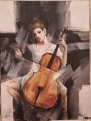 Peter Tang Very Large (6Ft) Original Oil On Canvas