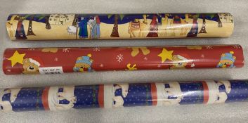 18 x Christmas Wrapping Paper 8m Rolls
