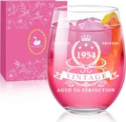 10 x Crystal Wine Glass, 18 oz, Birthday Gift For Women RRP £197.00