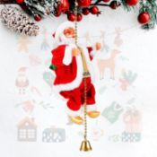 Climbing Santa Claus on Rope Musical Toy