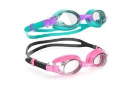 18 x Kids Swimming Goggles & Swim Caps RRP £295.56 L2a