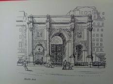 Edward Bawden CBE RA Original Vintage Historic Lithograph of London Historic Marble Arch