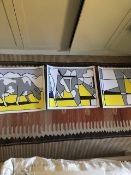 Roy Lichtenstein - Triptych 'Cow Going Abstract' Pop Art