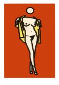 Julian Opie - 'Woman Taking Off A Man's Shirt' 2003