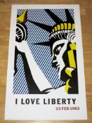 Roy Lichtenstein = 'I Love Liberty'.