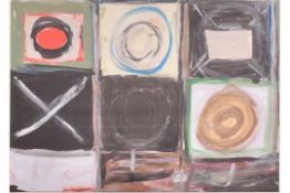 Henry Cliffe - 'Noughts and Crosses'. Signed Gouache On Paper.