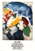 Marc Chagall 'La Vie Paysanne' 1982 Vintage First Edition Exhibition Poster