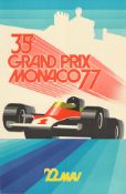 Monaco Grand Prix 1977 - Roland Hugon 1990. Edition of Only 500.