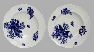 Pair of 18th-Century English Blue & White Porcelain Bowls