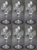 Set of 6 Tudor Crystal 