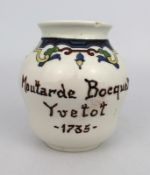 Moutarde Bocquet Mustard Pot Vase