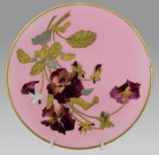 Victorian Hand-Painted & Gilded Cabinet Plate, c.1880–1900