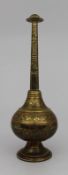 Vintage Indian Engraved Brass Surahi-Style Decorative Vessel