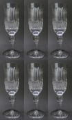 Set of 6 Tudor Crystal Champagne Flutes