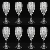 Set of 8 Tudor Crystal 