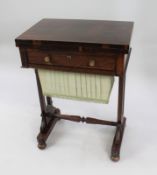 Regency Rosewood Work and Games Table c.1820