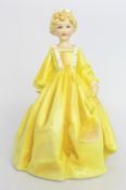Royal Worcester Figurine Yellow Grandmothers Dress
