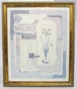 Large Contemporary Print Set In Gilt Frame