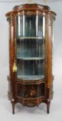 Antique French Serpentine Vernis Martin Display Cabinet – 19th Century