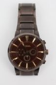 Fossil FS4357 Men’s Chronograph Wristwatch – Brown Ion-Plated Steel