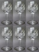 Set of 6 Tudor Crystal 
