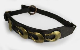 Antique Horse Brass on Leather Belt