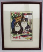 Linda Jane Smith Framed Cat Print