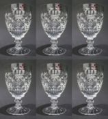 Set of 6 Tudor Crystal 