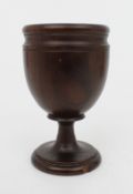 Small Turned Rosewood Goblet or Egg Cup, 19th Century