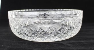 Large Heavy Cut Glass Centrepiece Fruit Bowl
