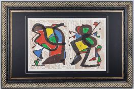 Joan Miro (Spanish-1893-1983) Rare Uncut Proof Print.
