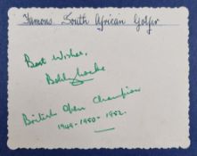 Bobby Locke (1917-1987) Original Signature