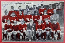Man Utd 1969 Team Signatures On 1969 Programme