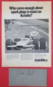 Graham Hill Original Signature