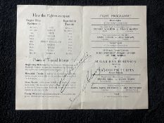 Sugar Ray Robinson & Randolph Turpin Signed 1951 Boxing Programme