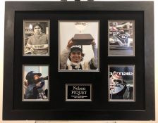 Nelson Piquet Framed Original Signature Presentation