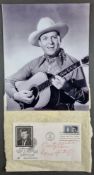 Gene Aubrey Original Signature On 1964 First Day Issue
