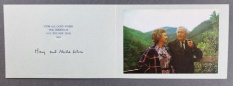 Harold Wilson Official 1974 Prime Minister Christmas Card