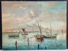 Luigi Basile Original Italian Oil Painting On Panel