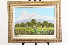 Amalfitani Framed Italian Oil On Canvas