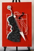 Modern Metal Sculpture Panel