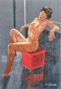 De Casse Nude Study In Pastel