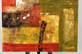 Original Abstract Painting On Canvas Board