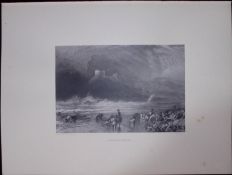 J.M.W Turner Rare “Crickieth Castle Wales” 1873 Picturesque Views in England-16