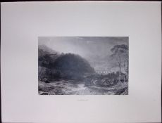 J.M.W Turner Rare “Llangollen Wales” 1873 Picturesque Views in England-51