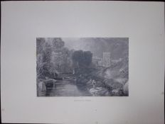 J.M.W Turner Rare “Brinkburn Castle Northumberland” 1873 Picturesque Views in England-30