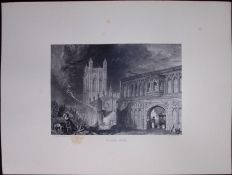 J.M.W Turner Rare “Malvern Abbey Worcs” 1873 Picturesque Views in England-31