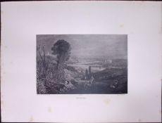 J.M.W Turner Rare “Rochester Kent” 1873 Picturesque Views in England-56
