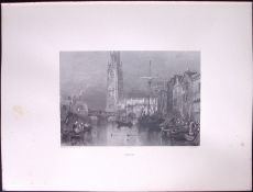 J.M.W Turner Rare “Boston Lincolnshire” 1873 Picturesque Views in England-44