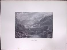 J.M.W Turner Rare “Rivaulx Abbey Yorkshire” 1873 Picturesque Views in England-41